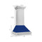 ZLINE 8654SNXBG30 Ducted Mount Hoods Blue Gloss – Detail Close-up