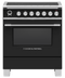 Fisher & Paykel OR30SCI6B1 Freestanding Ranges Black Front View