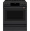 CAFE CES700P3MD1 Slide-In Ranges Matte Black – Studio Shot
