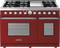 Superiore RD482SCRC Professional Ranges Red Matte, Chrome Front View