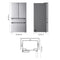 LG LF26C8210S French Door Refrigerators Print Proof Stainless Steel – Studio Shot