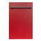 ZLINE DWRM18 Built-In Dishwashers Red Matte Front View