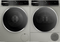 Bosch WQB245AXUC Front Load Dryers Pearl Steel – Angle View