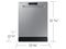 Samsung DW50T6060US Built-In Dishwashers Fingerprint Resistant Stainless Steel – Official Product Photo