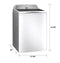GE Appliances PTW600BSRWS Top Load Washers White On White With Silver Backsplash – Control Panel