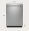 CAFE CDT858P2VS1 Built-In Dishwashers Stainless Steel – Detail Close-up