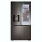 LG LRYKC2606D French Door Refrigerators Black Stainless Steel Front View
