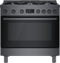 Bosch HDS8645U Freestanding Ranges Black Stainless Steel Front View