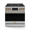 THOR KITCHEN RSG36BRZ 36 Inch Professional Gas Range With Tilt Panel Touch Control in Stainless Steel/bronze Gordon Ramsay Series - Rsg36-brz