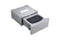 LG WD405CS Laundry Pedestals Brushed Platinum Steel – Studio Shot