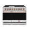 THOR KITCHEN RSG48ERSG 48 Inch Professional Gas Range With Pro-style Knobs in Stainless Steel/rose Gold Gordon Ramsay Series - Rsg48e-rsg
