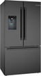 Bosch B36CD52SNB French Door Refrigerators Black Stainless Steel Front View