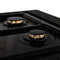 ZLINE RTBBR48 Gas Cooktops Black Stainless Steel With Brass Burners – Lifestyle Photo
