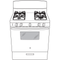 GE Appliances JGBS10DEMBB Freestanding Ranges Black – Side Profile