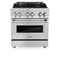 ZLINE RABR30 Professional Ranges Stainless Steel With Brass Burners Front View