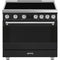 Smeg SPR36UIMAN Freestanding Ranges Matt Black Front View