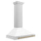 ZLINE KB4STZWM36CB Ducted Mount Hoods Champagne Bronze Accents Front View