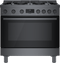 Bosch HGS8645UC Freestanding Ranges Black Stainless Steel Front View