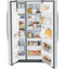 GE Appliances GSS23GYPFS Side By Side Refrigerators Fingerprint Resistant Stainless – Catalog Photo