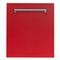 ZLINE DWRM24 Built-In Dishwashers Red Matte Front View