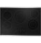 GE Appliances PEP9030STSS Electric Cooktops Stainless Steel On Black Front View