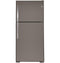 GE Appliances GTS22KMNRES Top Freezer Refrigerators Fingerprint Resistant Slate Front View