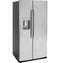GE Appliances PZS22MYKFS Side By Side Refrigerators Fingerprint Resistant Stainless – Studio Shot