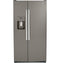 GE Appliances GSS25GMPES Side By Side Refrigerators Fingerprint Resistant Slate Front View