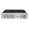 ZLINE RT36 Gas Cooktops Stainless Steel Front View