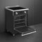 Smeg SPR24UIMAN Freestanding Ranges Satin Matt Black – Official Product Photo