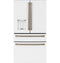 CAFE CXE22DP4PW2 French Door Refrigerators Matte White Front View