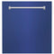 ZLINE KITCHEN AND BATH DPMTBM24 ZLINE 24" Monument Dishwasher Panel with Traditional Handle and Color Options (DPMT-24) [Color: Blue Matte]