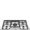 Smeg PGFU30X2 Gas Cooktops Satin Stainless Steel Front View