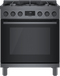 Bosch HGS8045UC Freestanding Ranges Black Stainless Steel Front View