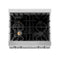 ZLINE RTBR30 Gas Cooktops Stainless Steel With Brass Burners – Studio Shot
