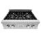 ZLINE RTS30 Gas Cooktops Durasnow Stainless Steel – Studio Shot