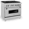 ZLINE RASSN36 Professional Ranges Durasnow Stainless Steel – Appliance Image