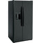 GE Appliances GSE25GGPBB Side By Side Refrigerators Black – Official Product Photo
