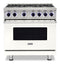 Viking VGR73626BPW Freestanding Ranges Pure White Front View