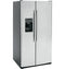 GE Appliances GSS25GYPFS Side By Side Refrigerators Fingerprint Resistant Stainless – Official Product Photo