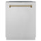 ZLINE DWMTZ30424CB Built-In Dishwashers Champagne Bronze Front View