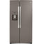 GE Appliances GZS22IMNES Side By Side Refrigerators Fingerprint Resistant Slate Front View