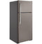 GE Appliances GTE18GMNRES Top Freezer Refrigerators Fingerprint Resistant Slate – Official Product Photo