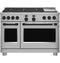 CAFE C2Y486P2TS1 Café™ 48" Smart Dual-Fuel Commercial-Style Range with 6 Burners and Griddle (Natural Gas)