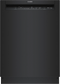 Bosch SHE3AEM6N Built-In Dishwashers Black Front View