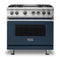 Viking VDR5364GSB Professional Ranges Slate Blue Front View