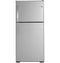 GE Appliances GTE19JSNRSS Top Freezer Refrigerators Stainless Steel Front View