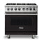 Viking VDR5366BON Freestanding Ranges Onyx Front View