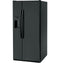 GE Appliances GSS23GGPBB Side By Side Refrigerators Black – Studio Shot