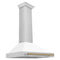 ZLINE KB4STZWM36CB Ducted Mount Hoods Champagne Bronze Accents – Official Product Photo